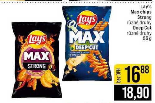 Lay's Max chips Strong / Deep Cut 55g 