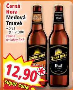 Černá Hora Medová Tmavé, 0,5 l