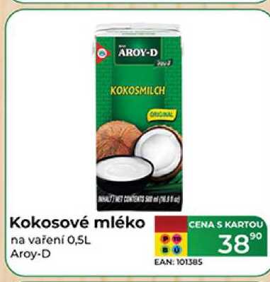 Kokosové mléko na vaření O,5L Aroy-D 