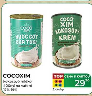 COCOXIM kokosové mléko 400ml na vaření 17% -19% 