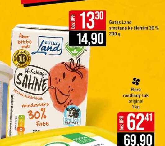 Gutes Land smetana ke šlehání 30 % 200 g 