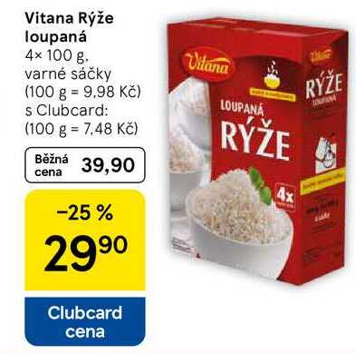 Vitana Rýže loupaná, 4× 100 g. varné sáčky  