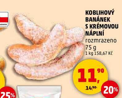 KOBLIHOVÝ BANÁNEK S KRÉMOVOU NÁPLNÍ, 75 g