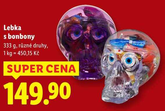 Lebka s bonbony, 333 g