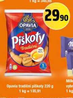 Opavia tradiční piškoty 220 g 