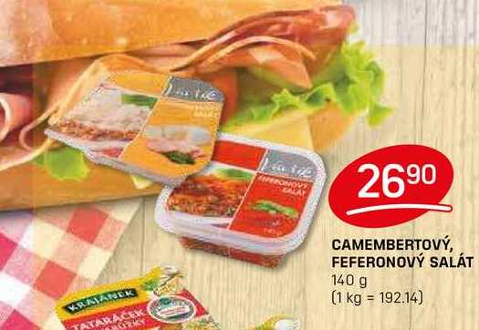 CAMEMBERTOVÝ, FEFERONOVÝ SALÁT 140 g
