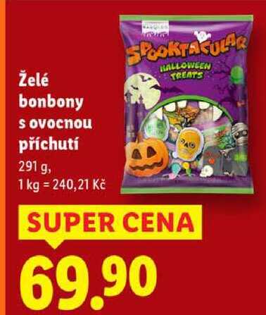 Želé bonbony s ovocnou příchutí, 291 g
