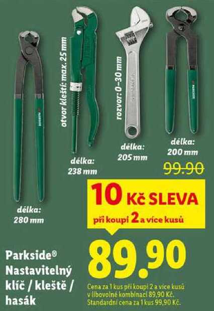 Parkside Nastavitelný klíč/kleště/hasák