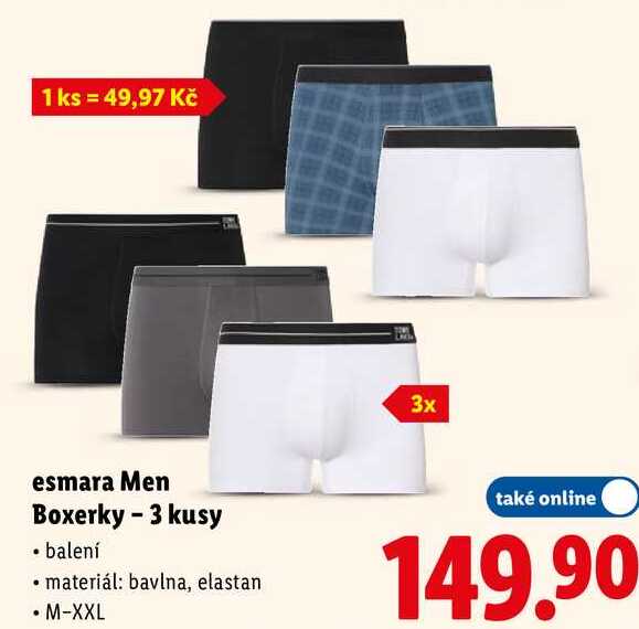 esmara Men Boxerky - 3 kusy 