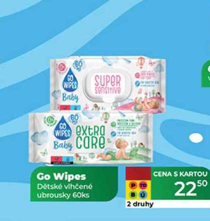 Go Wipes Dětské vlhčené ubrousky 60ks