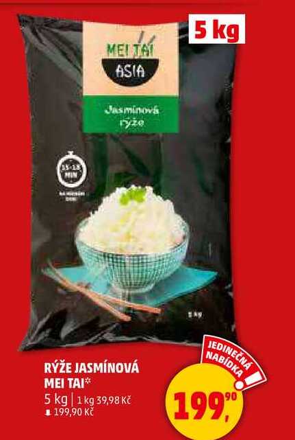 RÝŽE JASMÍNOVÁ MEI TAI, 5 kg 