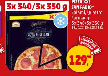 PIZZA XXL SAN FABIO, 3x 340/3x 350 g 