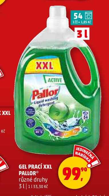 GEL PRACÍ XXL PALLOR, 3 l