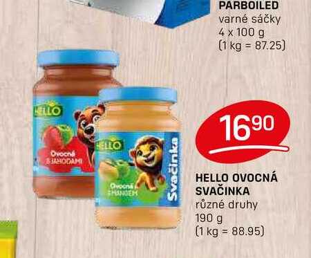HELLO OVOCNÁ SVAČINKA různé druhy 190 g 