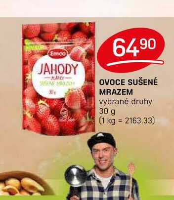 OVOCE SUŠENÉ MRAZEM vybrané druhy 30 g
