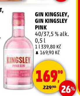 GIN KINGSLEY PINK, 0,5 l