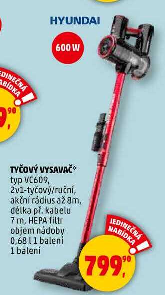 HYUNDAI TYČOVÝ VYSAVAČ, 1 balení