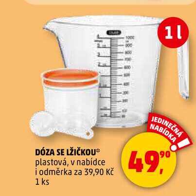 DÓZA SE LŽIČKOU, 1 ks