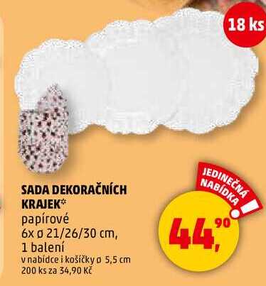SADA DEKORAČNÍCH KRAJEK, 1 balení