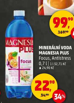 MINERÁLNÍ VODA MAGNESIA PLUS, 0,7 l