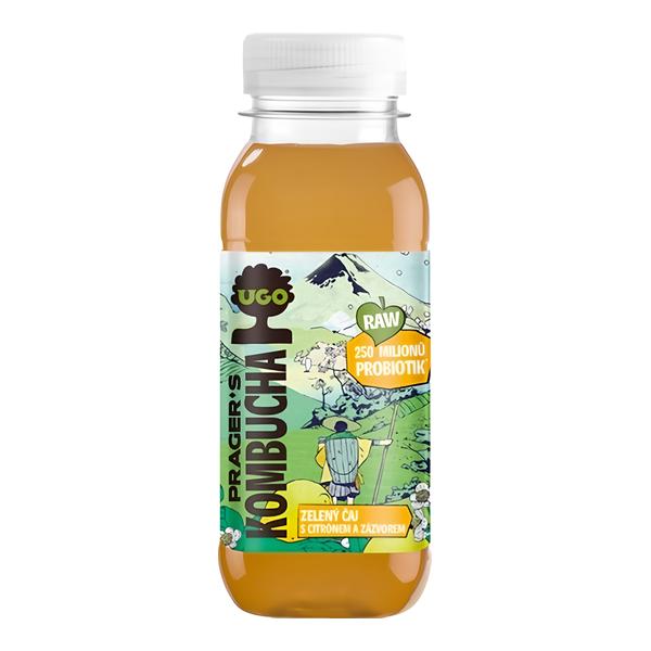 UGO Kombucha Yerba maté Citrón, zázvor