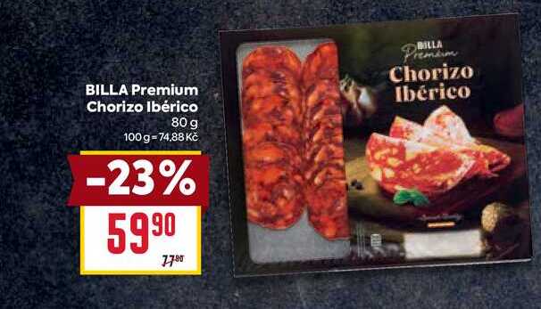 BILLA Premium Chorizo Ibérico 80 g 