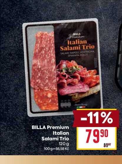 BILLA Premium Italian Salami Trio 120 g