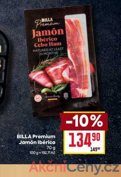 BILLA Premium Jamón Ibérico 70 g 