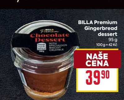 BILLA Premium Gingerbread dessert 95 g 