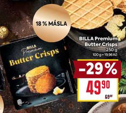 BILLA Premium Butter Crisps 250 g 