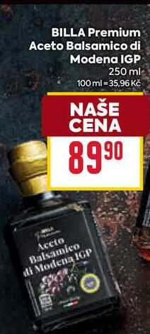 BILLA Premium Aceto Balsamico di Modena IGP 250 ml 
