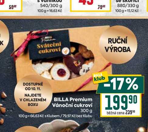 BILLA Premium Vánoční cukroví 300g