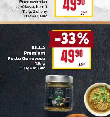 BILLA Premium Pesto Genovese 130 g 