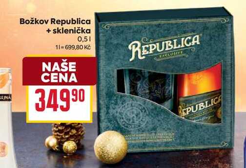 Božkov Republica + sklenička 0,5l
