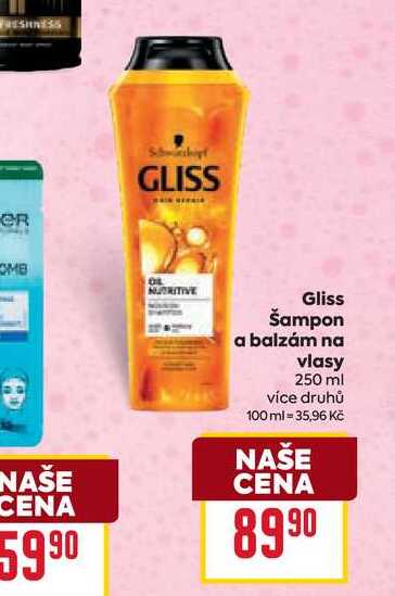 Gliss Šampon a balzám na vlasy 250 ml