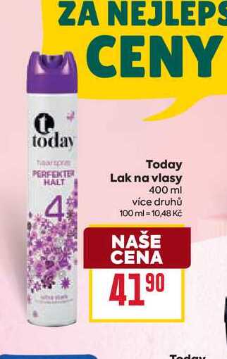 Today Lak na vlasy 400 ml