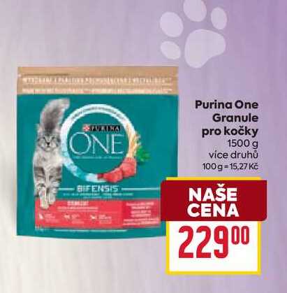 Purina One Granule pro kočky 1500 g
