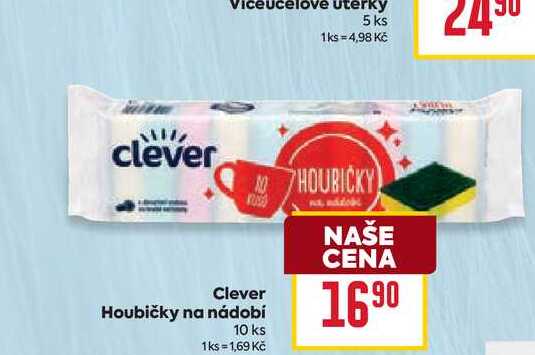 Clever Houbičky na nádobí 10 ks 