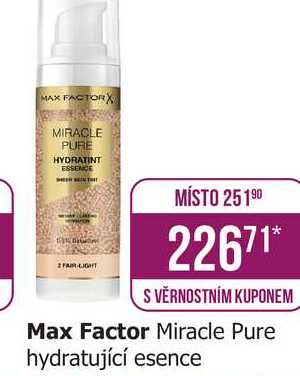 Max Factor Miracle Pure hydratující esence