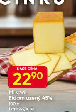 Milkpol Eidam uzený 45% 100 g 