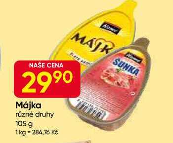 Májka Paštika 105g, vybrané druhy