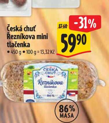 Česká chuť Řezníkova mini tlačenka 450 g 