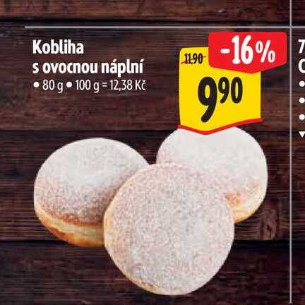 Kobliha s ovocnou náplní 80 g 