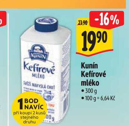  Kunín Kefírové mléko 300 g  