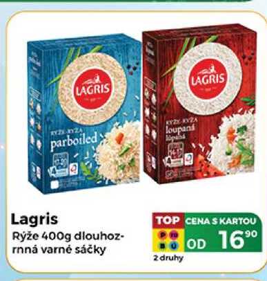 Lagris Rýže 400g dlouhozrnná varné sáčky 