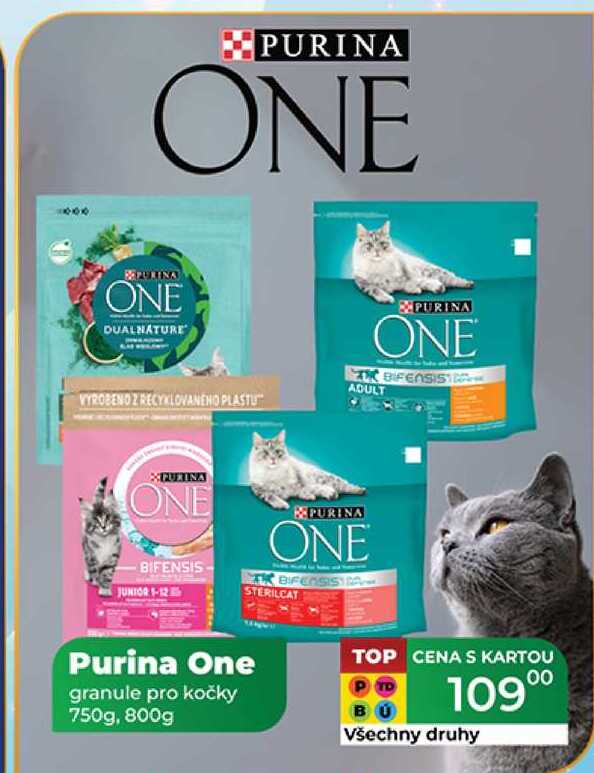 Purina One granule pro kočky 750g, 800g  