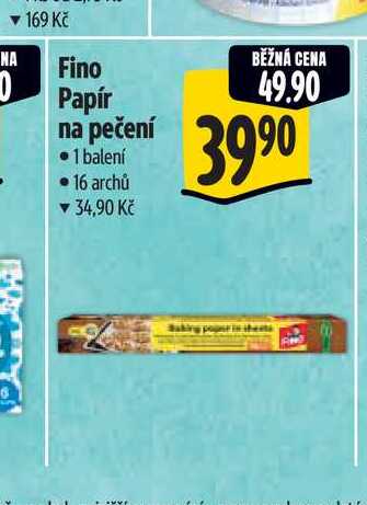 Fino Papír na pečení 1 balení 16 archů