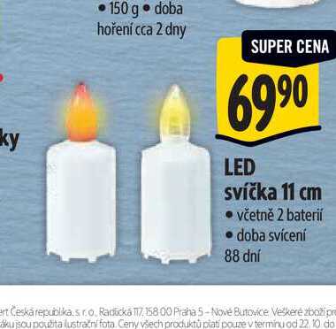  LED svíčka 11 cm  