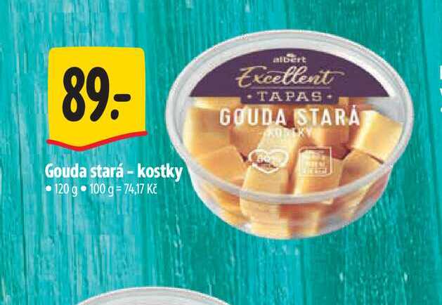 Gouda stará - kostky 120 g
