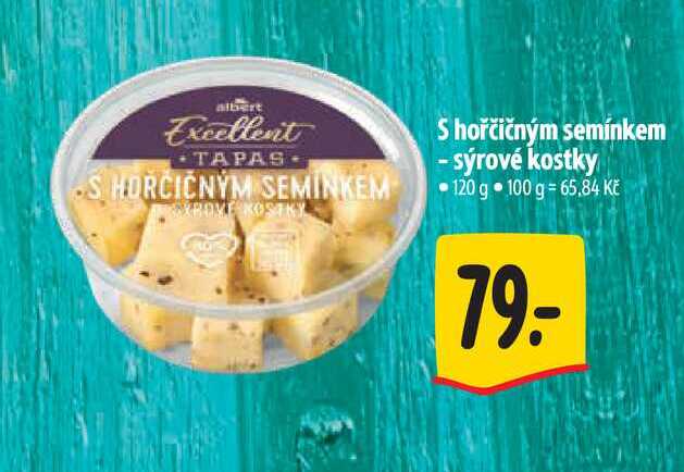   S hořčičným semínkem - sýrové kostky  120 g  